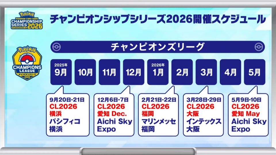 ポケモンカードチャンピオンシップシリーズ2026開催スケジュール